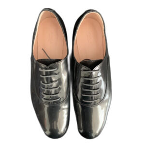 Furla Amy Gray Patent Leather Oxfords